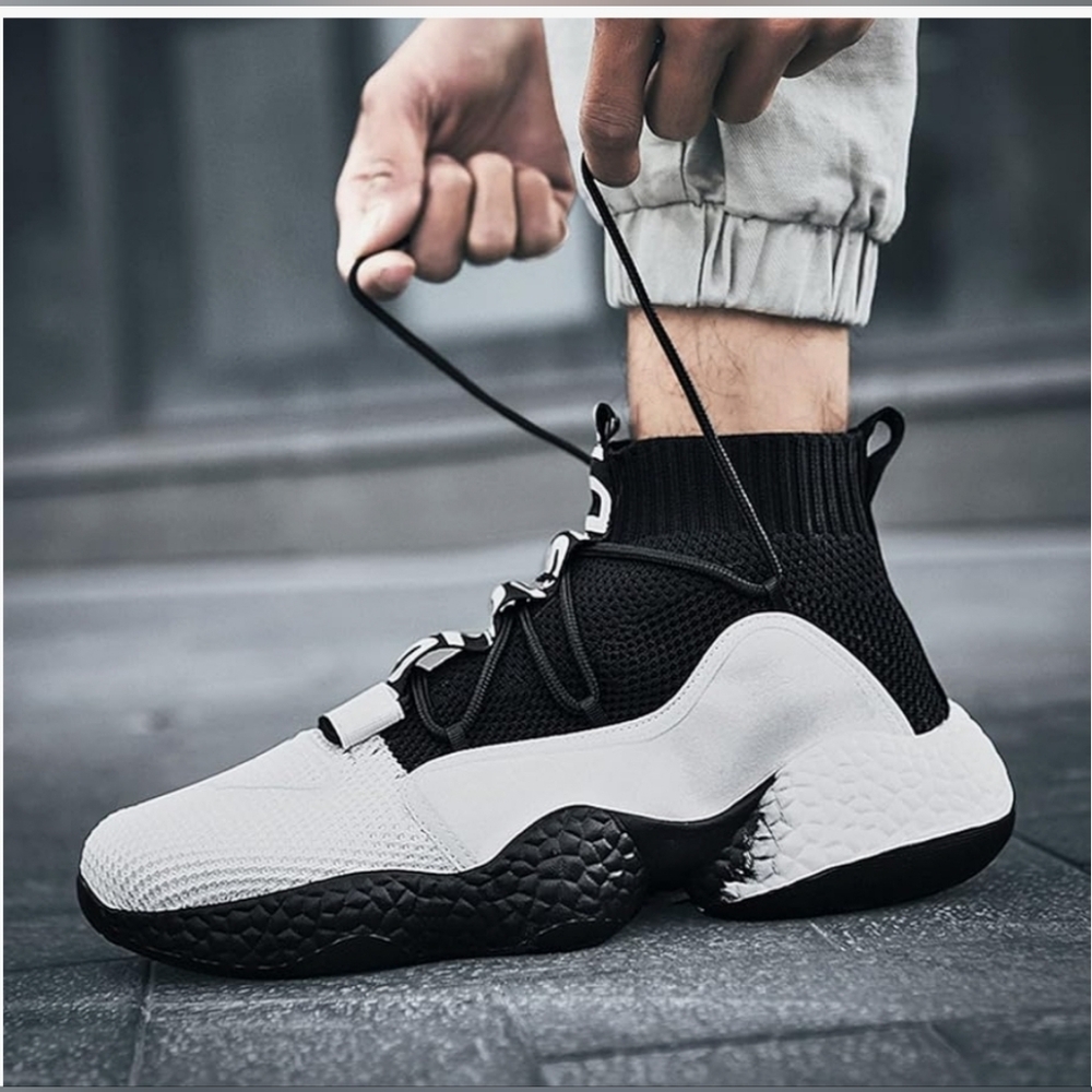 ZGRZPMGR Men's Sneakers (Unisex) High Gang Basketball Shoes Light -Sz 42 Size 10 - Picture 6 of 9